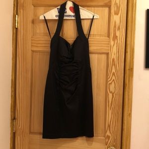 Beautiful little black satin dress !